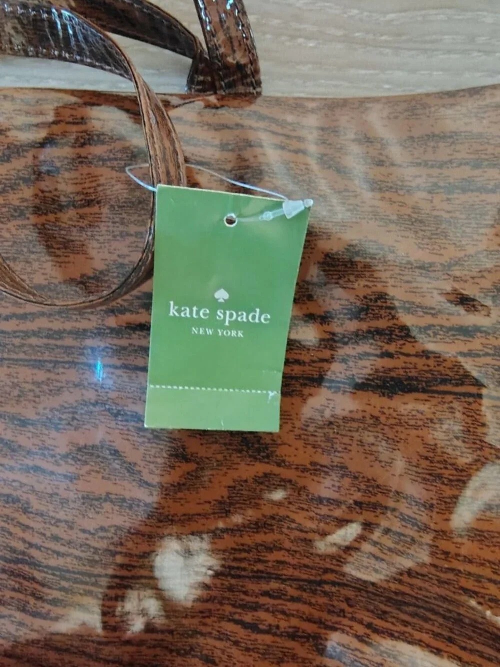Kate Spade Bon Shopper Daycation Wood Shoulder Bag Purse Knock on Wood w/Tags